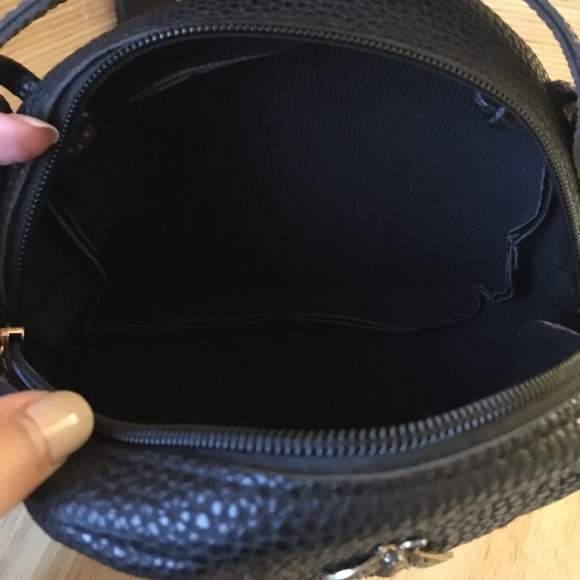 Black Faux Leather Crossbody Bag - Picture 5 of 6